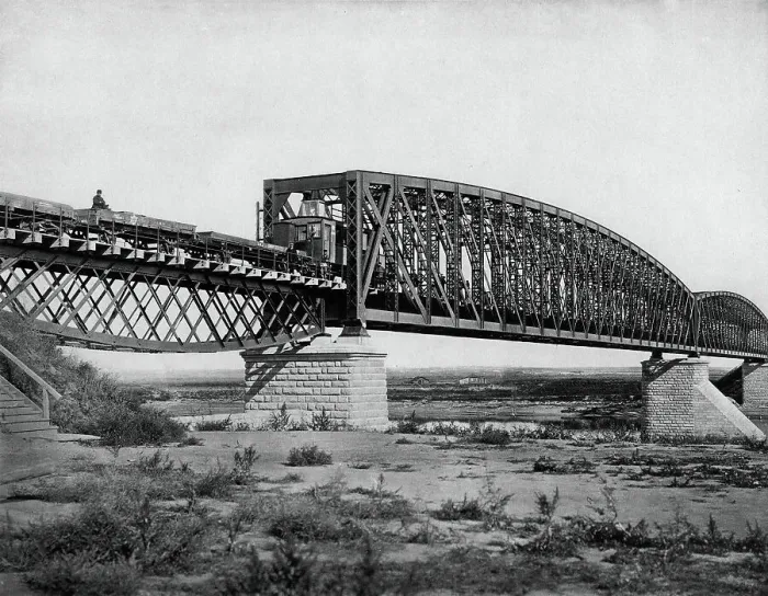 Framed Print : West-Siberian Railroad. Bridge of 100 Sazhens Length Across the Ishim River, 1892-1896. Creator: Unknown Framed Print : West-Siberian Railroad. Bridge of 100 Sazhens Length Across the Ishim River, 1892-1896. Creator: Unknown