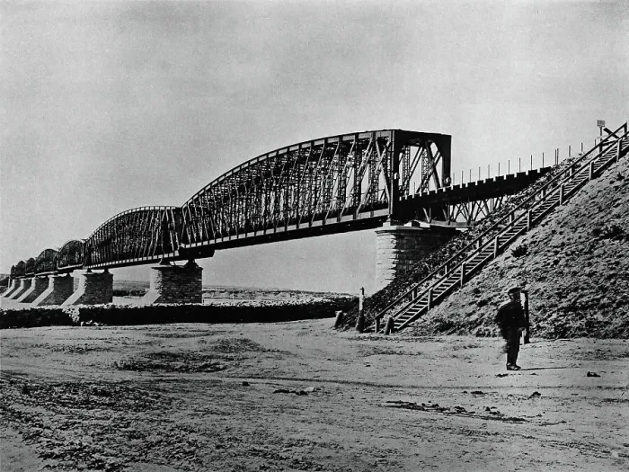 Framed Print : West Siberian Railroad. Bridge Over the Ob River. 360 Sazhens (0.5 Mile) Long. Main View, 1892-1896 Creator: Unknown Framed Print : West Siberian Railroad. Bridge Over the Ob River. 360 Sazhens (0.5 Mile) Long. Main View, 1892-1896 Creator: Unknown