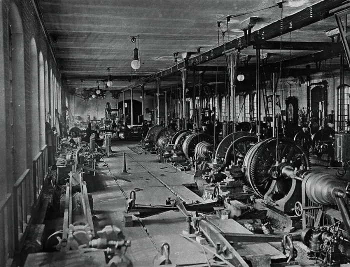 Framed Print : West-Siberian Railroad. Main Workshop of the Omsk Station. The Turning Shop, 1892-96. Creator: Unknown Framed Print : West-Siberian Railroad. Main Workshop of the Omsk Station. The Turning Shop, 1892-96. Creator: Unknown