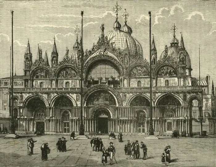 Framed Print : West Front of St. Marks, Venice, 1890. Creator: Unknown Framed Print : West Front of St. Marks, Venice, 1890. Creator: Unknown