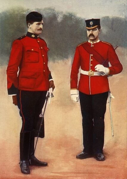 West Surrey (Adjutant) and East Surrey (Sergeant-Major), 1901. Creator: Gregory & Co