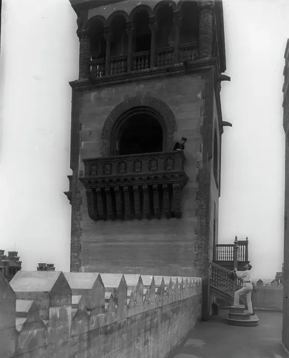 Framed Print : The west tower of the Ponce [de Leon Hotel], between 1880 and 1900. Creator: William H. Jackson