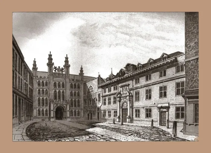 Framed Print : West View of Guildhall Chapel and Blackwell Hall, 1886 Framed Print : West View of Guildhall Chapel and Blackwell Hall, 1886