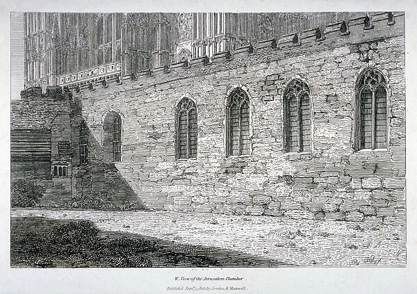 West view of the Jerusalem Chamber in Westminster Abbey, London, 1805