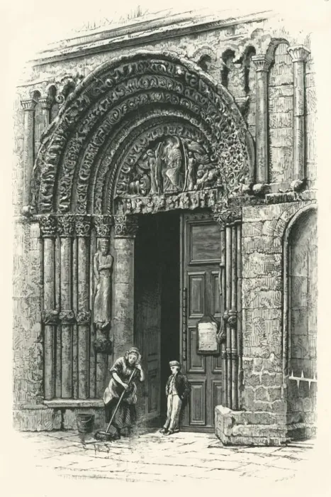 Framed Print : The Western Doorway, Rochester Cathedral, c1870 Framed Print : The Western Doorway, Rochester Cathedral, c1870