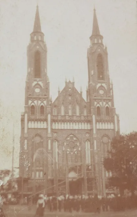 Framed Print : Western facade, Church of St John the Baptist, Sadowne, between 1900-1915. Creator: M Rutkowski Framed Print : Western facade, Church of St John the Baptist, Sadowne, between 1900-1915. Creator: M Rutkowski