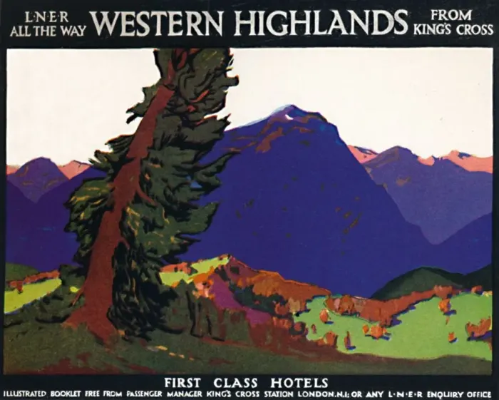 Framed Print : Western Highlands - First Class Hotels - British Poster, c1926. Artist: Andrew Johnson Framed Print : Western Highlands - First Class Hotels - British Poster, c1926. Artist: Andrew Johnson
