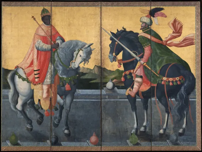 Framed Print : Western Kings on Horseback, First third of 17th cen Artist: Anonymous Framed Print : Western Kings on Horseback, First third of 17th cen Artist: Anonymous
