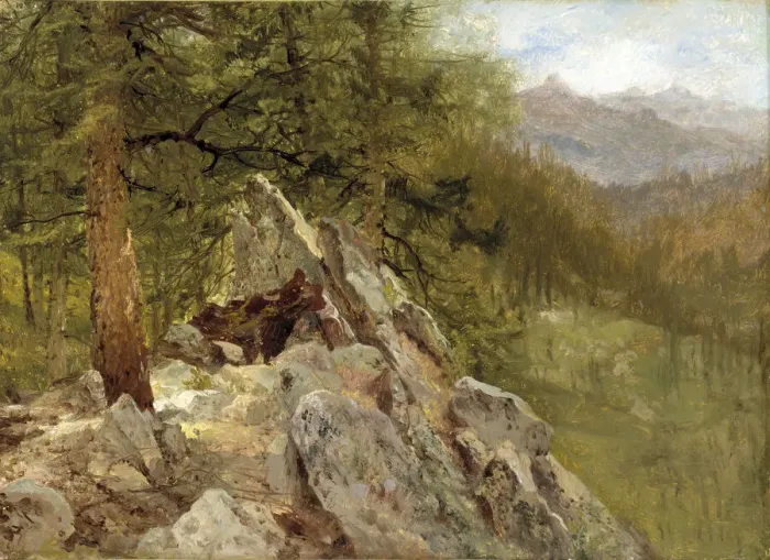 Framed Print : Western Landscape, 1870. Creator: John Frederick Kensett Framed Print : Western Landscape, 1870. Creator: John Frederick Kensett