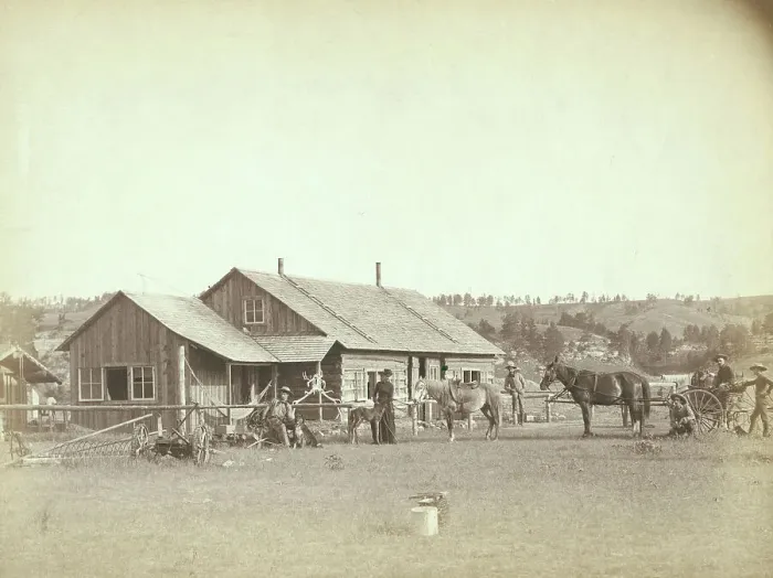 Framed Print : Western Ranch House, c1888. Creator: John C. H. Grabill