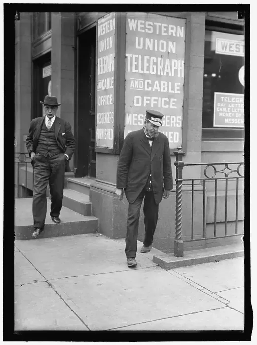 Framed Print : Western Union Office, between 1913 and 1917. Creator: Harris & Ewing. Western Union Office, between 1913 and 1917. Creator: Harris & Ewing Framed Print : Western Union Office, between 1913 and 1917. Creator: Harris & Ewing. Western Union Office, between 1913 and 1917. Creator: Harris & Ewing