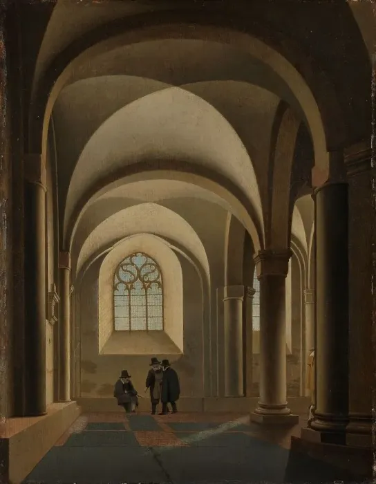 Framed Print : The Westernmost Bays of the South Aisle of the Mariakerk in Utrecht, c.1640-c.1645. Creator: Pieter Jansz Saenredam Framed Print : The Westernmost Bays of the South Aisle of the Mariakerk in Utrecht, c.1640-c.1645. Creator: Pieter Jansz Saenredam