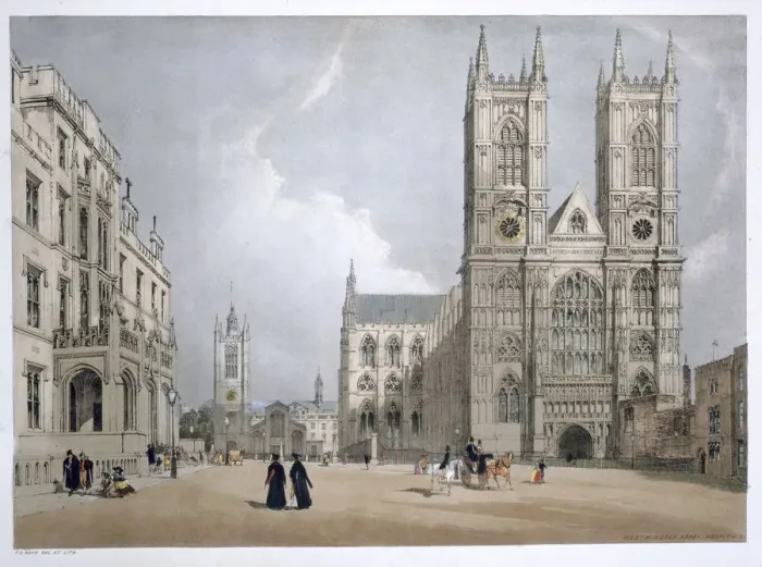 Framed Print : Westminster Abbey and Hospital, London, 1842. Artist: Thomas Shotter Boys Framed Print : Westminster Abbey and Hospital, London, 1842. Artist: Thomas Shotter Boys