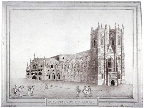 Westminster Abbey from the north-west, London, 1805