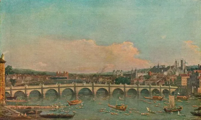 Framed Print : Westminster Bridge, c1746. Artist: Canaletto Framed Print : Westminster Bridge, c1746. Artist: Canaletto
