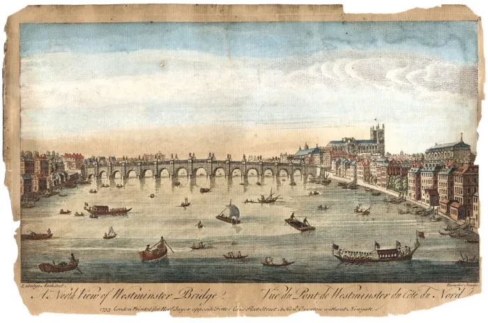 Framed Print : Westminster Bridge, London, 1753 Framed Print : Westminster Bridge, London, 1753