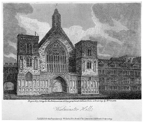 Westminster Hall from New Palace Yard, London, 1809. Artist