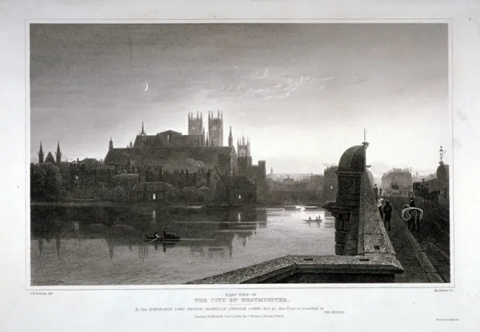 Framed Print : Westminster, London, 1828. Artist: C Matthews Framed Print : Westminster, London, 1828. Artist: C Matthews
