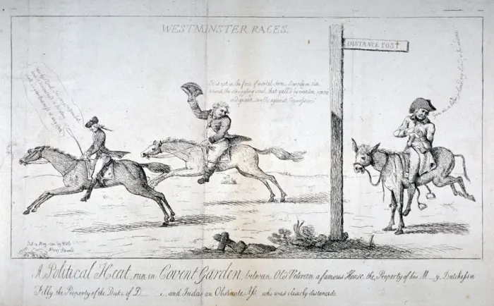 Framed Print : Westminster Races... 1784. Artist: Isaac Cruikshank Framed Print : Westminster Races... 1784. Artist: Isaac Cruikshank