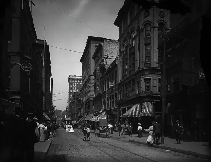 Framed Print : Westminster St. Providence, R.I. c1906. Creator: Unknown Framed Print : Westminster St. Providence, R.I. c1906. Creator: Unknown