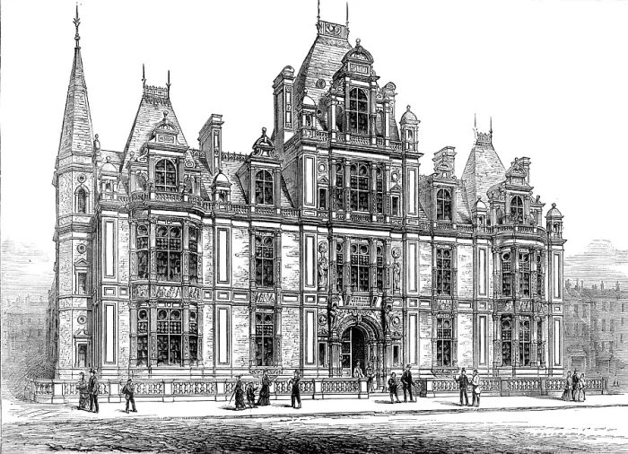 Framed Print : Westminster Townhall, opened by the Duke of Buccleuch, High Steward, 1883. Creator: Unknown