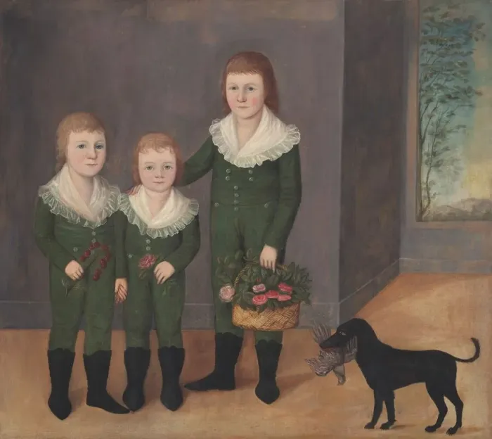 Framed Print : The Westwood Children, c. 1807. Creator: Joshua Johnson Framed Print : The Westwood Children, c. 1807. Creator: Joshua Johnson