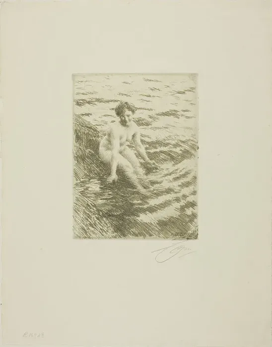 Framed Print : Wet, 1911. Creator: Anders Leonard Zorn Framed Print : Wet, 1911. Creator: Anders Leonard Zorn