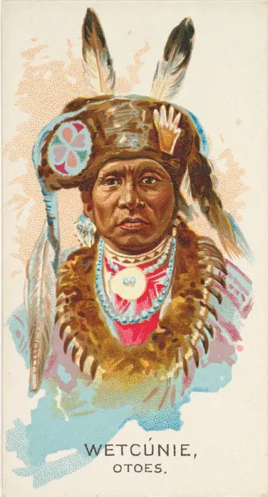 Framed Print : Wetcunie, Otoes, from the American Indian Chiefs series (N2) for Allen & Framed Print : Wetcunie, Otoes, from the American Indian Chiefs series (N2) for Allen &