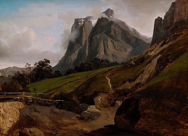 The Wetterhorn, Switzerland, 1822. Creator: Theodore Caruelle d'Aligny