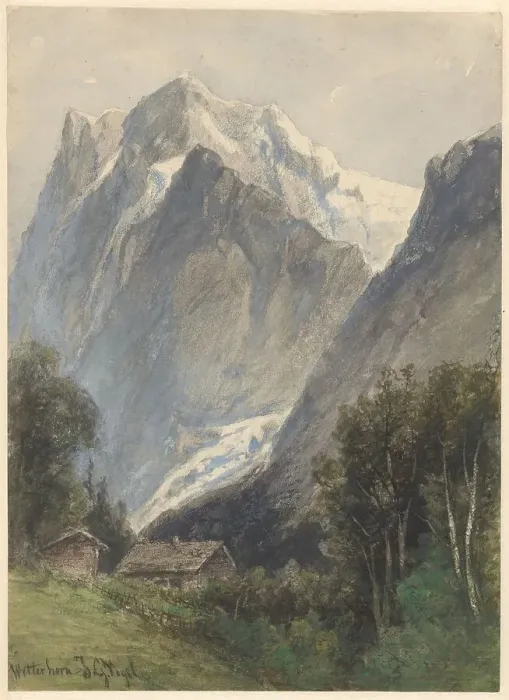 Framed Print : Wetterhorn in Switzerland, 1838-1915. Creator: Johannes Gysbert Vogel Framed Print : Wetterhorn in Switzerland, 1838-1915. Creator: Johannes Gysbert Vogel
