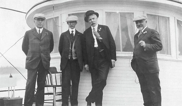 W.H. Fairbanks, Frank G. Carpenter, Tom Magowan, and Mr. MacPherson, between c1900 and 1916. Creator: Unknown