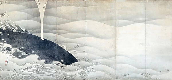 Whale. Folding screen, 1797