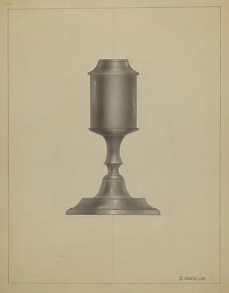 Whale Oil Lamp, c. 1936. Creator: Arsen Maralian