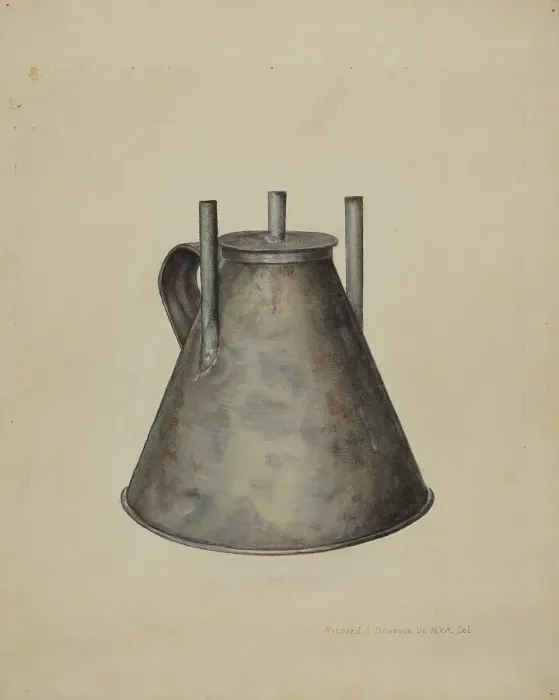 Framed Print : Whale Oil Lamp, c. 1942. Creator: Richard Donovan Framed Print : Whale Oil Lamp, c. 1942. Creator: Richard Donovan