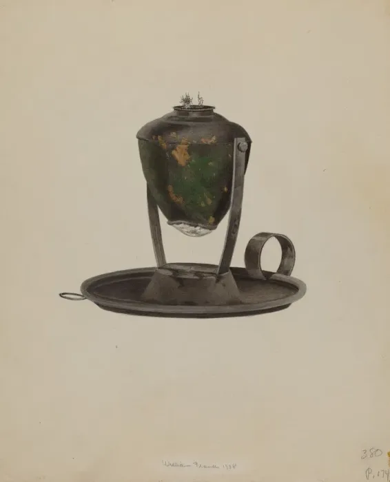 Framed Print : Whaler Lamp, 1938. Creator: William Frank Framed Print : Whaler Lamp, 1938. Creator: William Frank