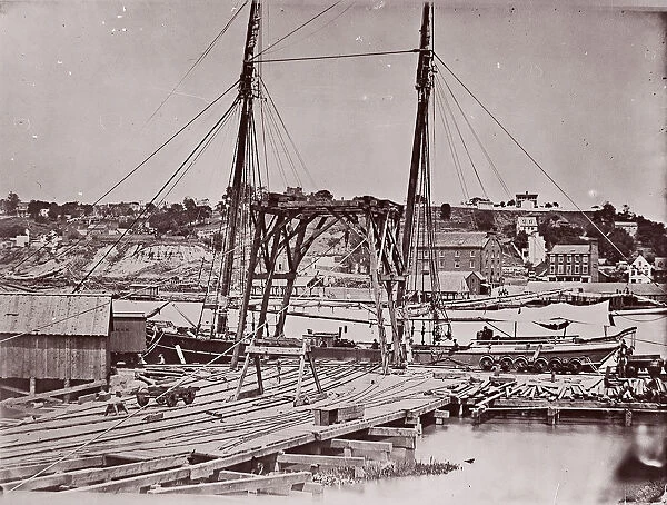 Wharf opposite Richmond, ca. 1865. Creators: John Reekie, Alexander Gardner