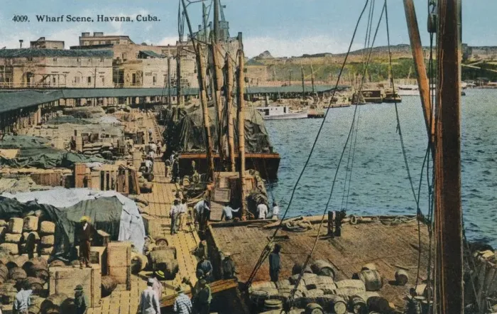 Framed Print : Wharf Scene, Havana, Cuba, 1910 Framed Print : Wharf Scene, Havana, Cuba, 1910
