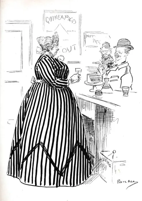 Framed Print : Whats A Whisper?, 1906. Artist: Philip William May Framed Print : Whats A Whisper?, 1906. Artist: Philip William May