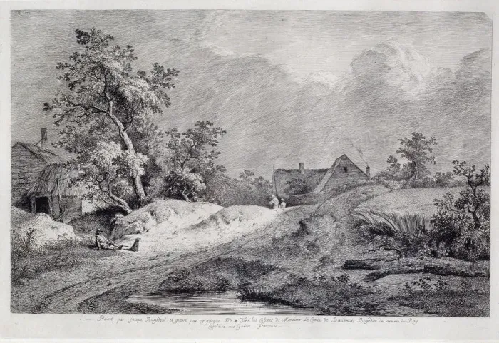 Framed Print : Wheat Field, 1772. Artist: Boissieu, Jean-Jacques, de (1736-1810) Framed Print : Wheat Field, 1772. Artist: Boissieu, Jean-Jacques, de (1736-1810)