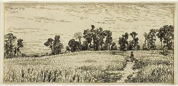 Wheat Field, 1844. Creator: Charles Emile Jacque