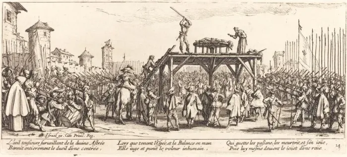 Framed Print : The Wheel, c. 1633. Creator: Jacques Callot Framed Print : The Wheel, c. 1633. Creator: Jacques Callot
