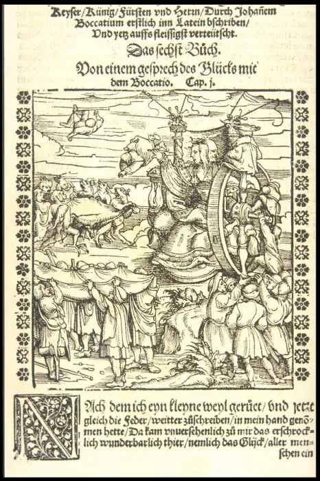 Framed Print : The Wheel of Fortune, ca 1545. Creator: Burgkmair, Hans, the Elder (1473-1531) Framed Print : The Wheel of Fortune, ca 1545. Creator: Burgkmair, Hans, the Elder (1473-1531)