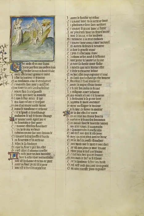 Framed Print : The Wheel of Fortune; Roman de la Rose, about 1405. Creator: Unknown Framed Print : The Wheel of Fortune; Roman de la Rose, about 1405. Creator: Unknown