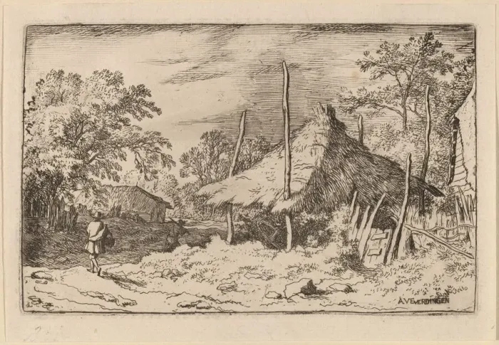 Framed Print : Wheel underneath the Hay Barn, probably c. 1645 / 1656. Creator: Allart van Everdingen Framed Print : Wheel underneath the Hay Barn, probably c. 1645 / 1656. Creator: Allart van Everdingen