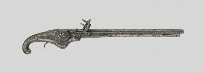 Framed Print : Wheellock Pistol (Pedrenyal) of King Louis XIII of France, Ripoll, c. 1615 Framed Print : Wheellock Pistol (Pedrenyal) of King Louis XIII of France, Ripoll, c. 1615