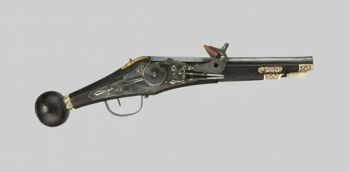 Framed Print : Wheellock Puffer (Pistol) for the Mounted Bodyguard of the Elector of Saxony, Dresden