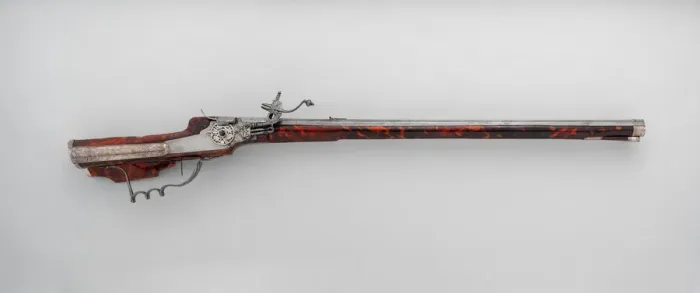 Framed Print : Wheellock Sporting Rifle, German, Augsburg, dated 1658. Creator: Martin Kammerer Framed Print : Wheellock Sporting Rifle, German, Augsburg, dated 1658. Creator: Martin Kammerer