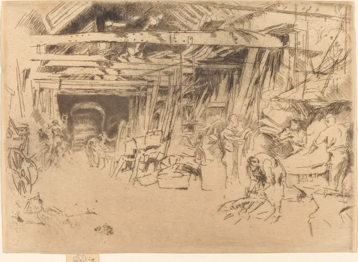 Framed Print : Wheelwright, 1879 / 1880. Creator: James Abbott McNeill Whistler Framed Print : Wheelwright, 1879 / 1880. Creator: James Abbott McNeill Whistler