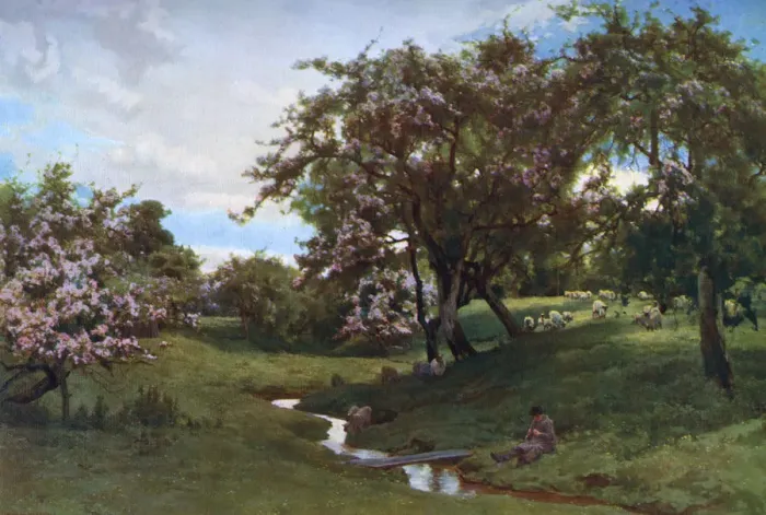 Framed Print : `When Nature Painted all Things Gay, 1887, (1912). Artist: Alfred William Parsons Framed Print : `When Nature Painted all Things Gay, 1887, (1912). Artist: Alfred William Parsons