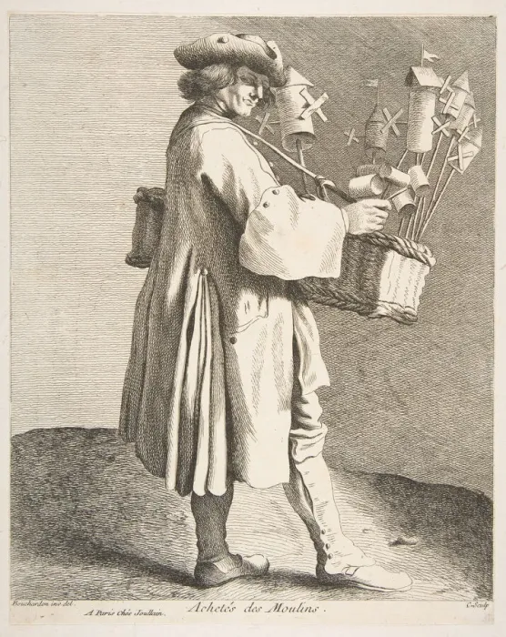 Framed Print : Whirligig Peddler, 1742. Creator: Caylus, Anne-Claude-Philippe de Framed Print : Whirligig Peddler, 1742. Creator: Caylus, Anne-Claude-Philippe de